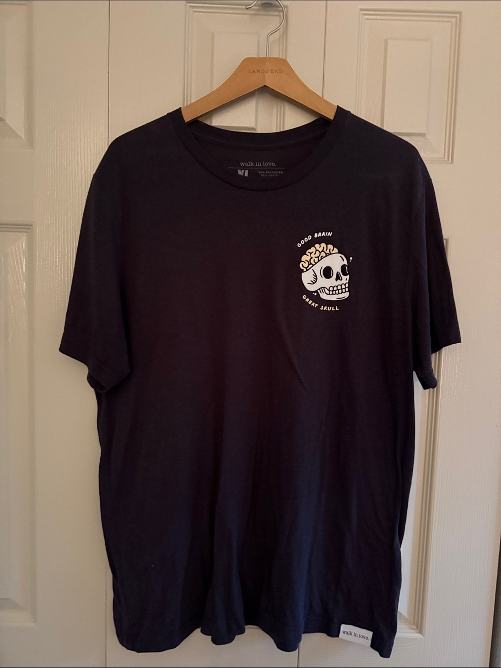 Walk in love Black Graphic Skull T-Shirt